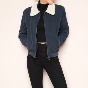 Brandy Melville furry trucker jacket